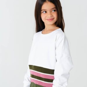 Felpa Betty by Madilly. Felpa in cotone con fascione in maglia